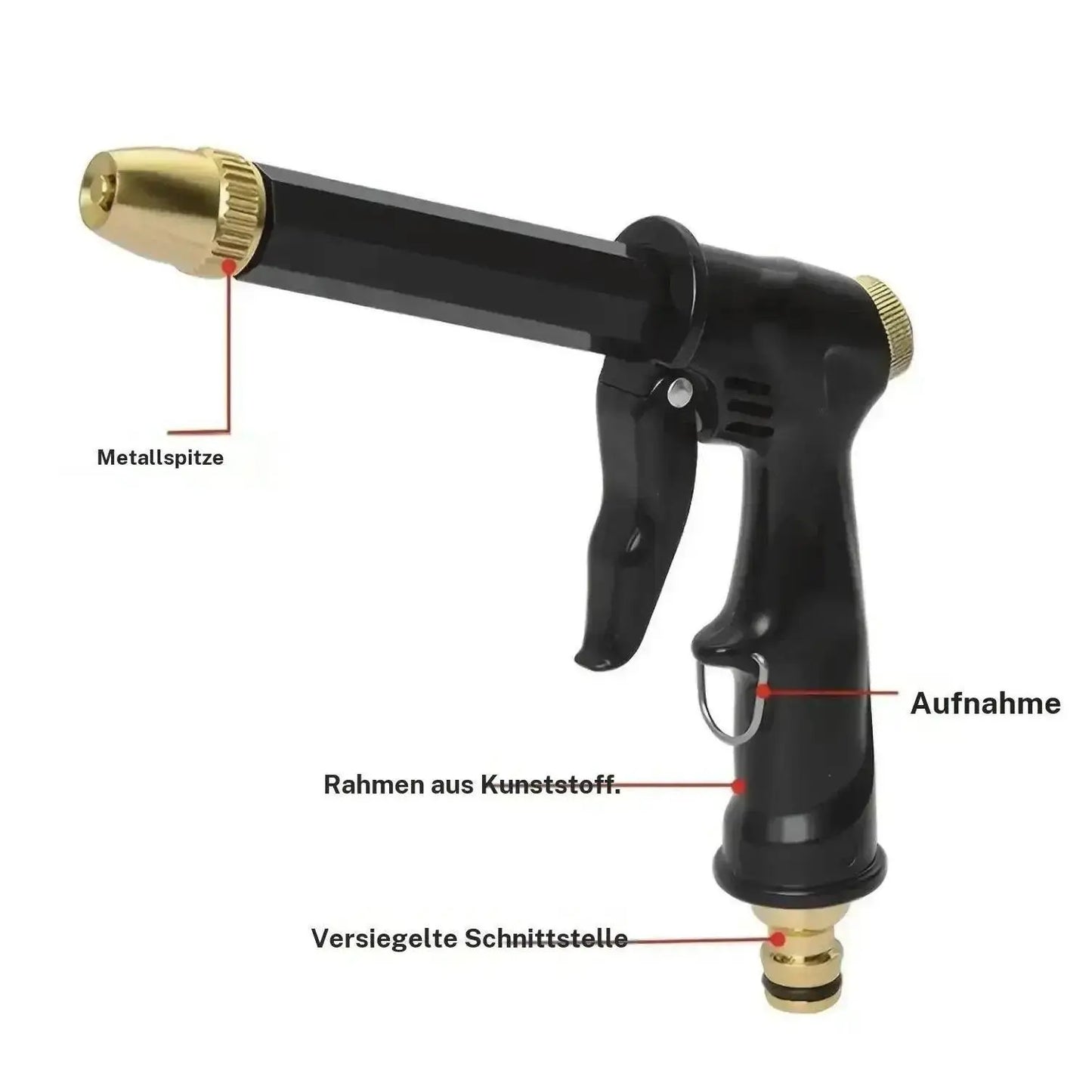 【Fathersdaygift】Portable High Pressure Water Sprayer, Adjustable Garden Hose Nozzle Sprayer, Car Washing & Maintenance Tool, Pet Cleaning Tool & Dealsforyoudays